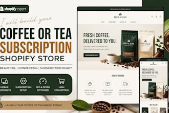 build your coffee or tea subscription shopify store