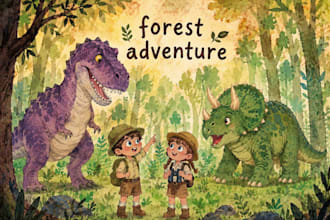 do awesome children story book illustration and 3d book