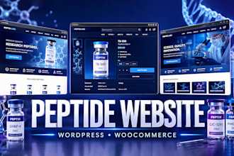 build a research peptide ecommerce website with wordpress and woocommerce