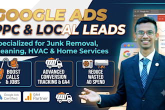 run google ads for junk removal, cleaning and hvac