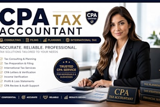 be cpa tax accountant for tax consulting, filing, planning, international tax