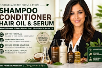 formulate custom haircare products including shampoo conditioner and hair oil
