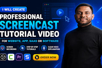 create professional screencast tutorial video for website, app, saas or software