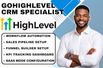 setup gohighlevel crm kpi tracking funnel builder saas mode pipeline automation