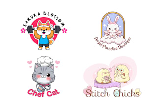 design anime cute kawaii chibi logo mascot illustration