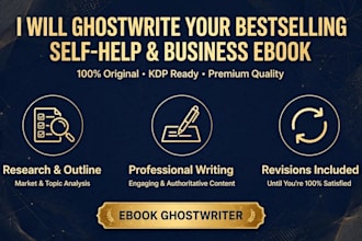 ghostwrite a professional kindle ebook for you