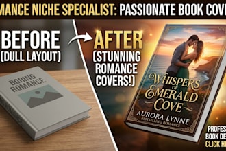design ai romance book cover and format KDP paperback wrap
