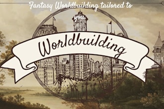 write lore, worldbuilding, and fictional stories