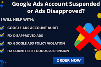 check, fix and approve disapproved ads due to counterfeit goods policy violation
