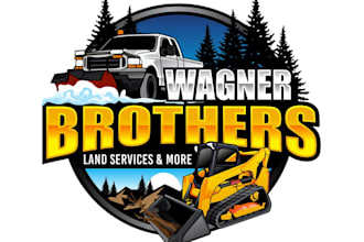 design unique land service logo