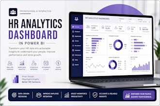 create an interactive HR analytics dashboard in power bi