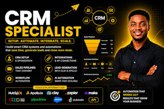 setup hubspot CRM automation with clay apollo zapier make and API integrations