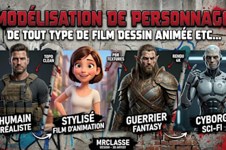 create professional 3d characters and weapons for games
