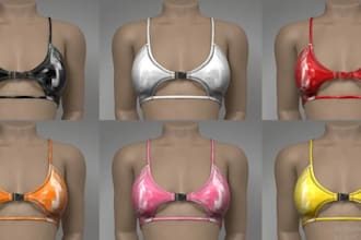 create realistic 3d second life clothing, mesh outfits and rigging