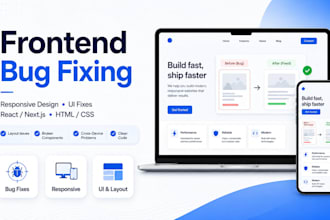 fix responsive website issues and frontend bugs