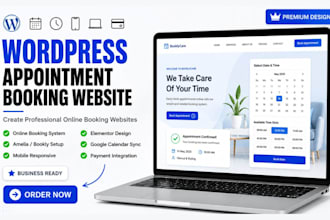 create wordpress appointment booking website for salon spa clinic or business