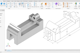 do mechanical design 3d cad modeling, mesh to cad product rendering, 3d printing