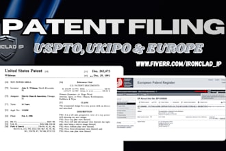 do patent search, patent drafting and patent filing for your invention