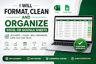 format and clean excel and google sheets data