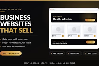 build a business website with ecommerce and payment integration
