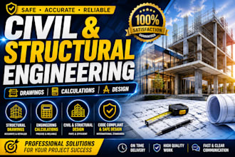 do civil structural design drawings and etabs analysis