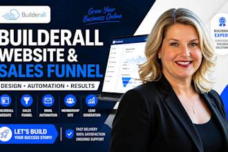 build builderall website, sales funnel, landing page and automation