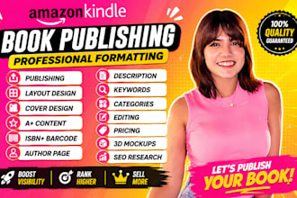 do book formatting, kdp book publishing, paper back, kindle ebook formatting