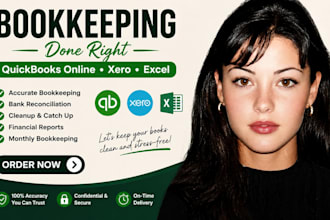 do bookkeeping using quickbooks online xero excel and bank reconciliation data