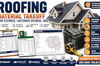 do roofing material takeoff, roof estimate and xactimate estimate