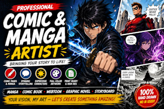 do comic book illustration, strip, graphic, novel, artist, manga comics