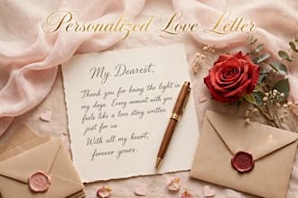 write a heartfelt personalized love letter for you