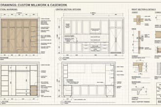 do shop drawing, casework, wardrobe, kitchen and millwork