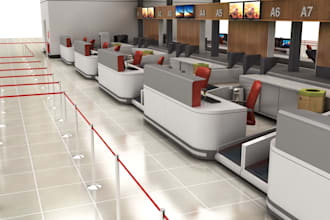 design cinematic 3d airport visualizations and flythroughs