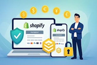 setup shopify payment gateway API integration and paypal limit restore
