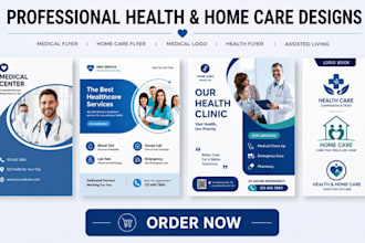 design canva home health care brochure assisted living logo home care flyer