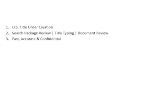 create title orders and process search packages accurately