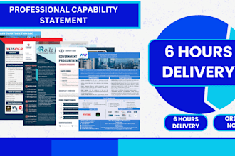 write and design winning government capability statement, capability statement