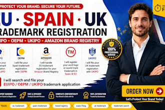file and register your eu spain or UK trademark with euipo oepm ukipo