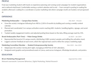 write a professional resume and cover letter for students and grads