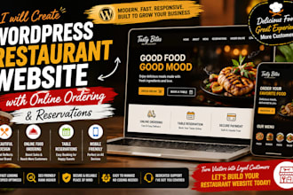 create wordpress restaurant website with online ordering and reservations