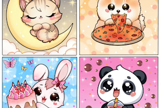 create a kawaii logo for you