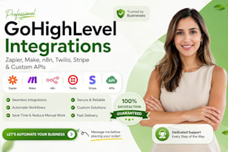 integrate gohighlevel with zapier, make, n8n, twilio, stripe, and apis