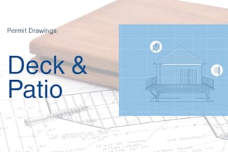 design california adu deck permit drawings, framing and structural calculation