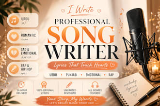 write original urdu song lyrics