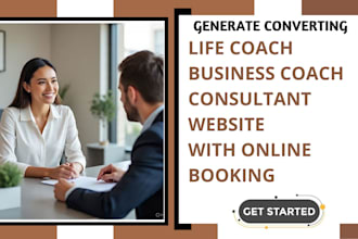 design life and business coach consultant website with online booking