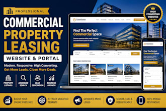 design a commercial property leasing website and portal