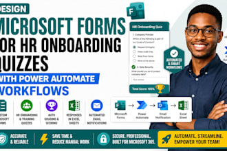 design microsoft forms for HR onboarding quizzes with power automate workflows
