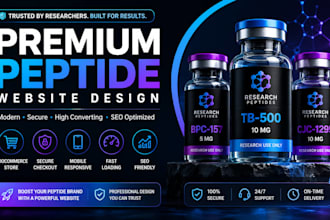build a premium peptide ecommerce website with wordpress and woocommerce