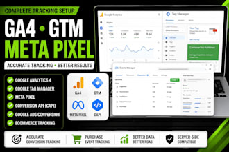 set up ga4, GTM and meta pixel