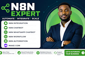n8n expert, n8n integration, n8n io, n8n chatbot, n8n whatsapp chatbot, make com